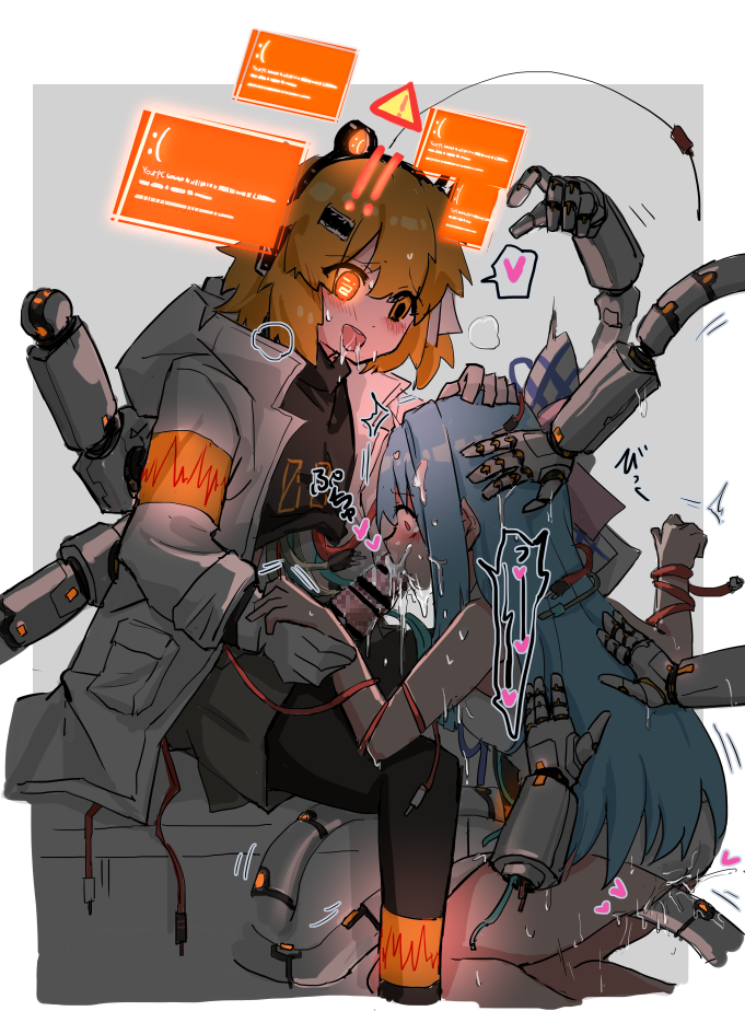 !! 1futa 1girls a.i._voice adachi_rei android android_girl bar_censor bare_shoulders black_sweater black_thighhighs blowjob blue_hair border cable censor_bar censored censored_penis crazy_face crazy_smile cum cum_in_mouth cum_on_hair dubious_consent ejaculation error fellatio female futanari gloves glowing_eye grabbing_another's_hand grey_background grey_skirt hair_ribbon hairclip headgear headlamp heart intersex interspecies kotonoha_aoi leotard long_hair mechanical_arms mechanical_eye medium_hair mosaic_censoring mosaic_censorship multi_arm multi_limb nejikyuu on_knees open_jacket open_mouth orange_eyes orange_hair orange_screen_of_death orange_trim osod penis questionable_consent red_eyes robot robot_girl robot_on_human saliva skirt spoken_heart sweat sweater tongue tongue_out turtleneck_sweater usb utau voiceroid warning_sign white_border white_gloves white_jacket white_leotard white_ribbon wire wires yuri