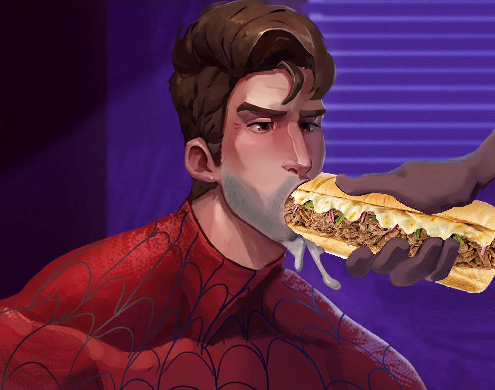 Peter b parker eating