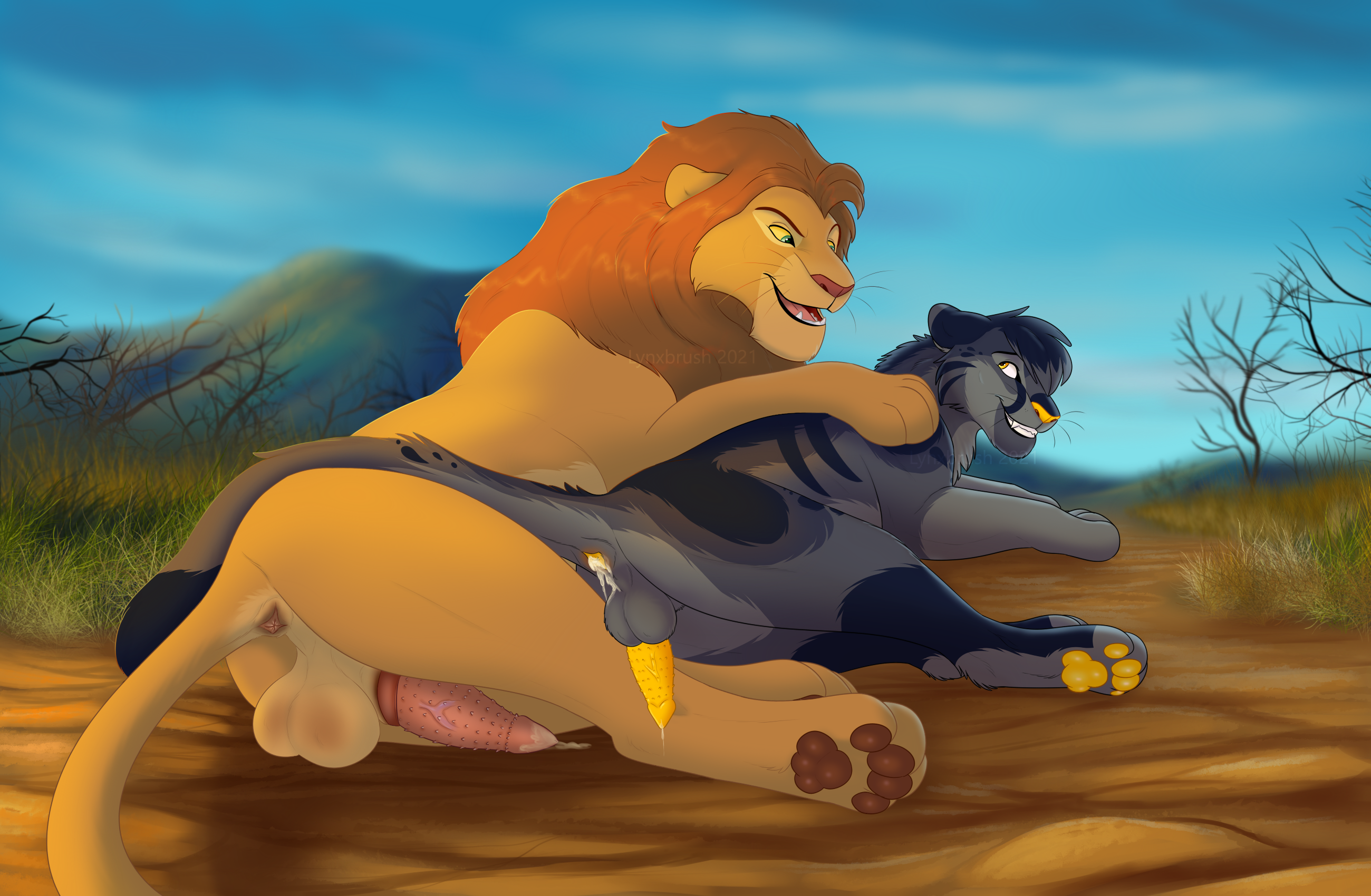 nala, disney, the lion king, hi res, rule 63, after sex, afternoon, animal ...