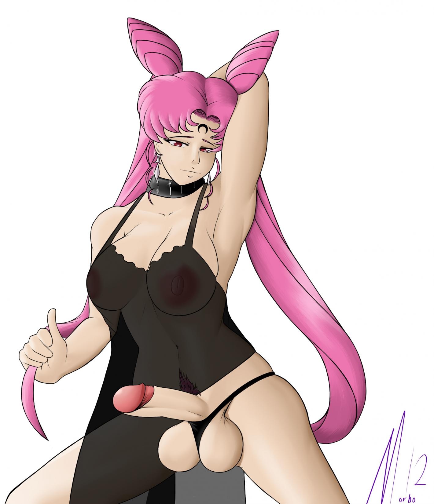 black lady, sailor moon, bishoujo senshi sailor moon, tagme, futanari, human, intersex, 