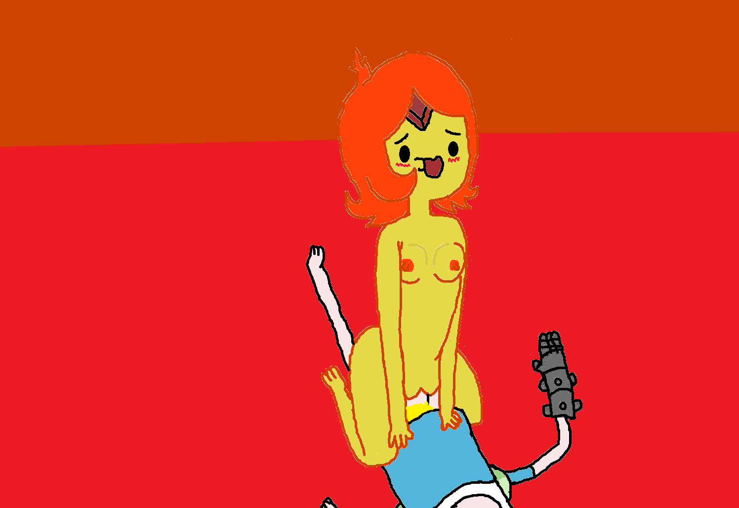 finn the human, flame princess, adventure time, tagme, puberty, pubic hair, 