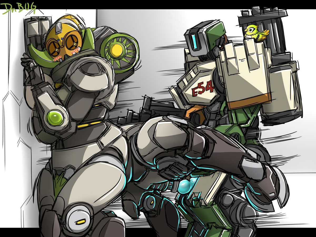 Rule34 - If it exists, there is porn of it / dr.bug, bastion (overwatch),  ganymede (overwatch), orisa / 1288448