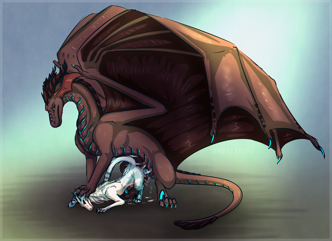 shadarrius, bodily fluids, cum, dragon, female, feral, fur, genital fluids, male, scales, sex, size difference, straight, vaginal penetration, wings, x-ray, 