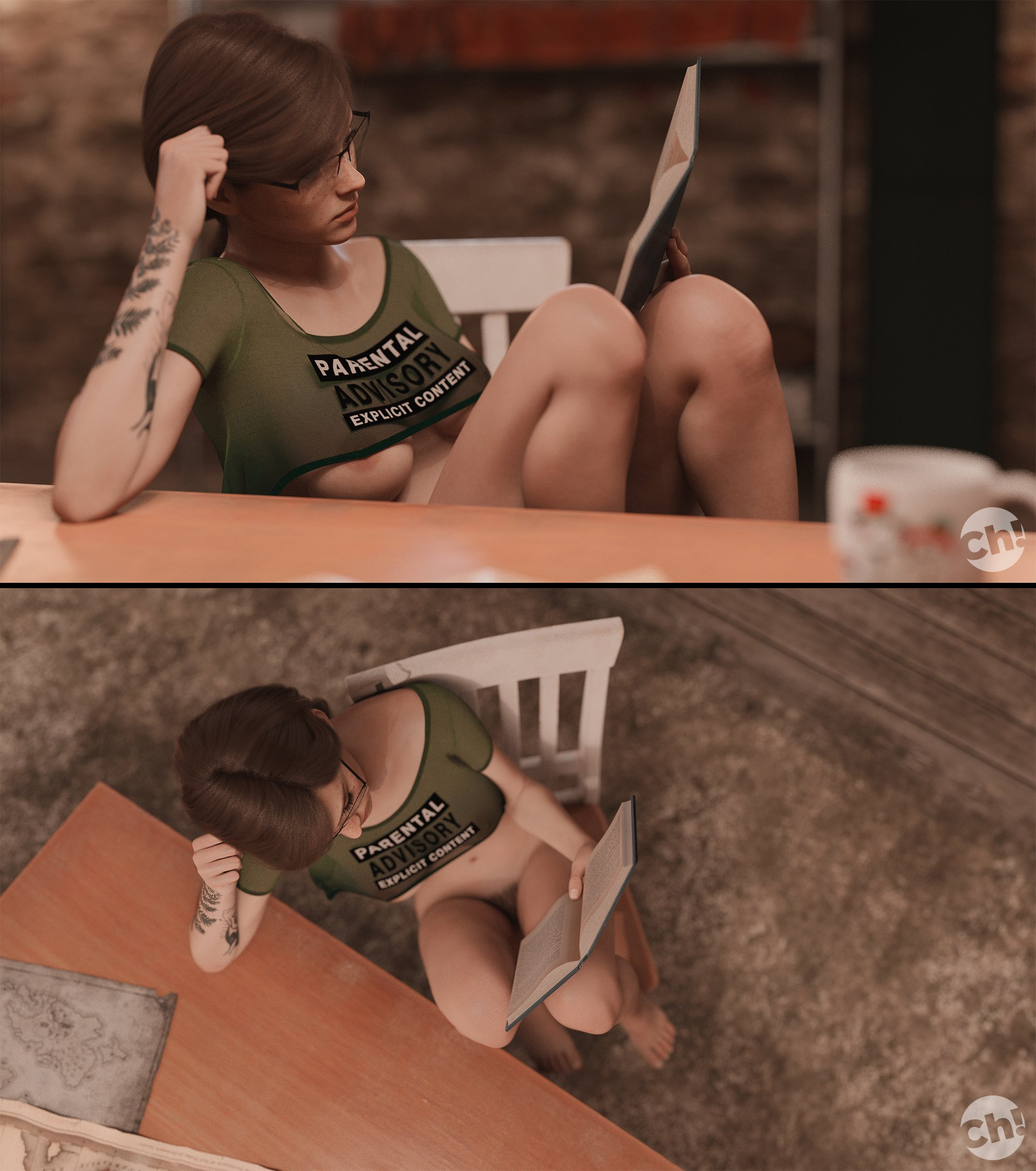 the last of us, 3d, areolae, athletic, athletic female, big breasts, breast...