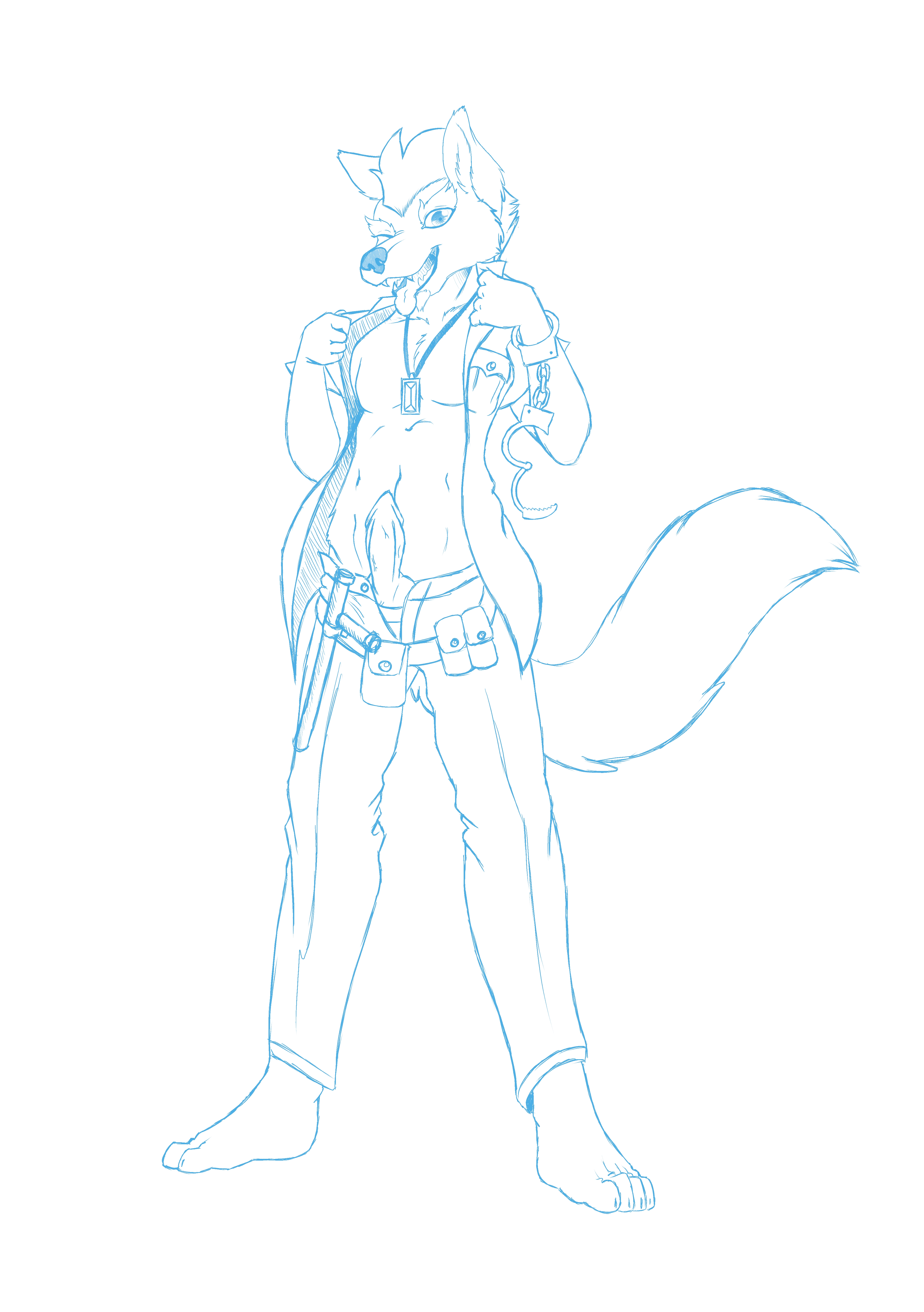 acethebigbadwolf, ace, hi res, high resolution, pose, sketch, 1boy, 4 toes, abs, anthro, baton, beard, belt, canine, clothing, cum, cum on face, digital, erection, facial hair, fur, hair, half-dressed, handcuffs, knot, looking at viewer, male, male only, necklace, nightstick, open clothes, open mouth, open shirt, penis, pinup, police, presenting, shirt, smile, solo, standing, teeth, tongue, tongue out, uniform, wink, wolf, 