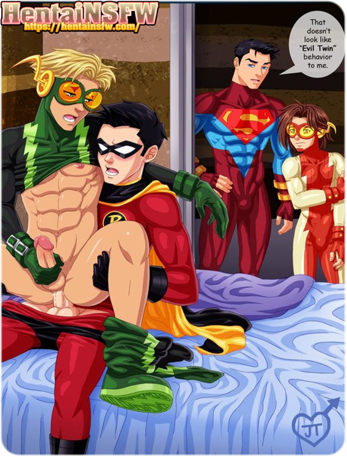 Rule34 - If it exists, there is porn of it / jt, character request, kid  flash, robin (dc), superboy / 1831845