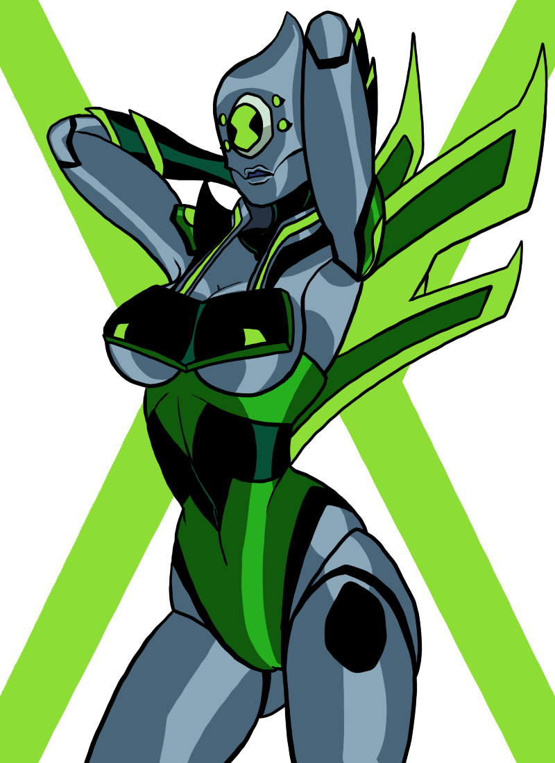ben tennyson, ben 10, ben 10 omniverse, rule 63, tagme, darkslagg2, female, female ben, female only, nanomech, 