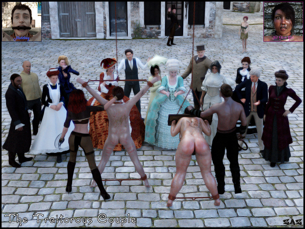 masterchris, 3d, ankle cuffs, arms above head, ass, bent over, bit gag, bondage, chains, clothed female nude female, clothed female nude male, clothed male nude female, clothed male nude male, collar, cuffs, female, femsub, gag, male, male and female subs, malesub, multiple boys, multiple females, multiple girls, multiple males, multiple subs, nose piercing, nose ring, nude, public, spread eagle, spread legs, spreader bar, stocks, whip, whip marks, wrist cuffs, 