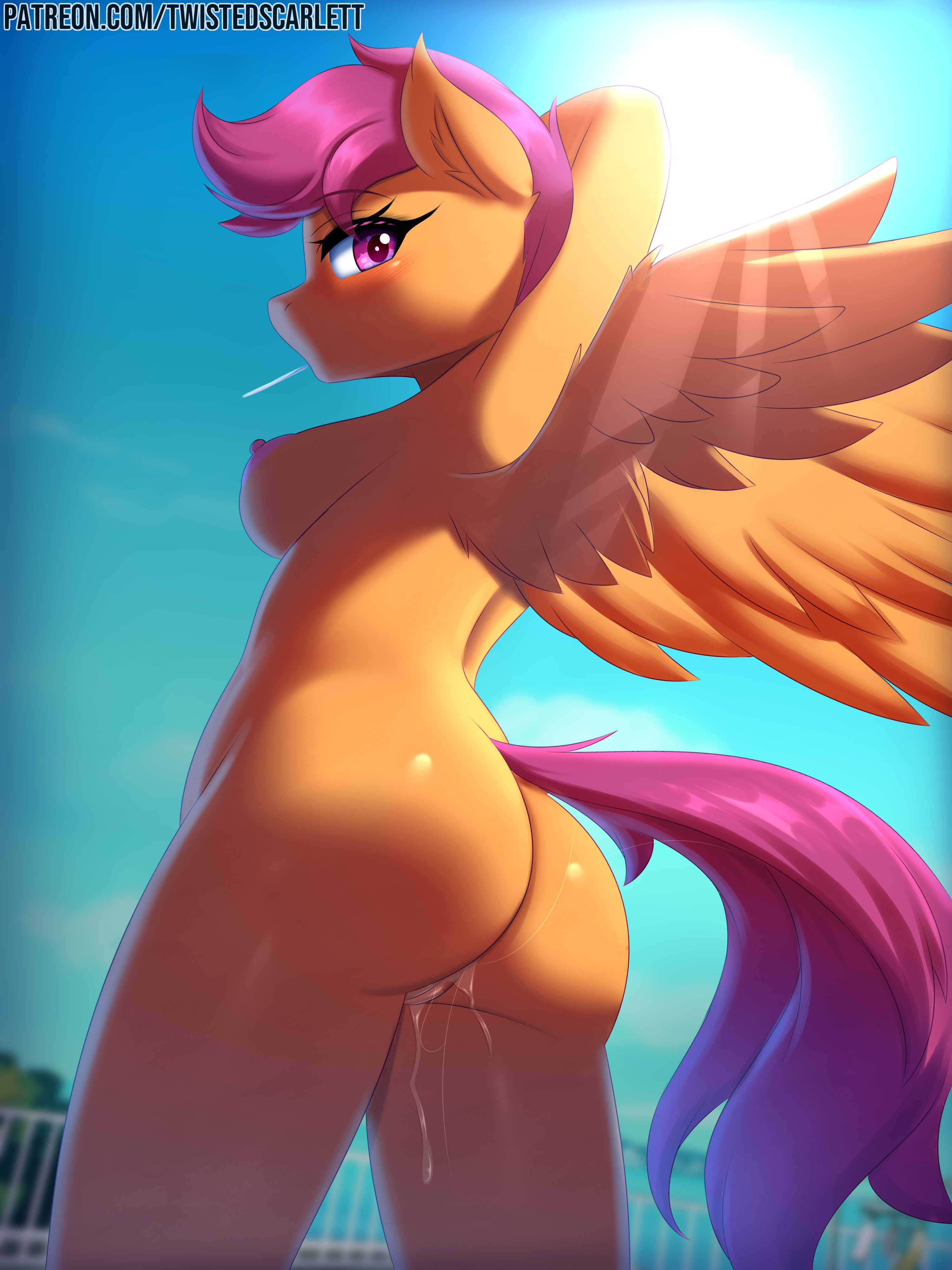 twistedscarlett60, scootaloo (mlp), hasbro, my little pony, tagme, anthro, female, 