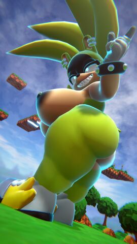 3d 3d_model ass big_ass big_breasts boots_only bottomless breasts chunkerbuns ear_piercing female furry green_body green_fur idw_comics idw_publishing mobian mobian_(species) mobian_tenrec nipple_piercing nipples piercing sega sharp_teeth shortstack sloppydragons smile smiling sonic_(series) sonic_the_hedgehog_(comics) sonic_the_hedgehog_(idw) sonic_the_hedgehog_(series) surge_the_tenrec surge_the_tenrec_(chunkerbuns) tagme tail topless vrchat wide_hips wrist_cuffs