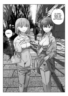 1boy 2girls absurd_res absurdres acceptance altered_common_sense belt_skirt bra_down breasts camera_pov censor_bar censored censored_pussy cheating cheating_girlfriend cleavage collarbone comic common_sense_change conversation dialogue doujinshi erect_nipples ewokakuni exhibitionism exposed_breasts female femsub greyscale happy_trance hard_translated huge_breasts humiliation hypnosis lingerie long_hair male male_pov maledom mind_control misaki_(kakuni) navel netorare nipples ntr open_mouth panties_down pants_down pov_dom pov_male purse pussy requesting shirt_lift short_hair skirt skirt_lift smile speech_bubble standing sweater tech_control the_video_camera_that_makes_you_happily_accept_anything translated unaware unaware_hypnosis undressing wide_hips