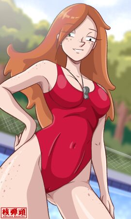 disney disney_channel disney_xd fanart female female_only freckles_on_face gravity_falls nuclear_warhead swimsuit wendy_corduroy white_female