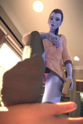 3d female overwatch solo_female solo_focus studioaberration widowmaker