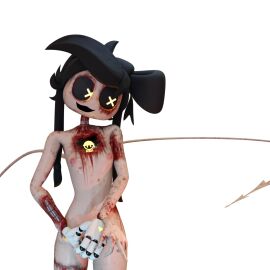 3d 3d_model 3d_render android bionic_arm black_eyes black_hair breasts cyn_(murder_drones) cyntessa_(murder_drones) drone female female_focus female_only gore hybrid murder_drones nightmare_waifu png robot skin_tail stiches surgery tail tessa_elliot transparent_background worker_drone x_eyes