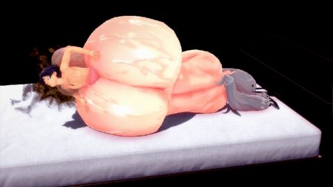 1boy 1futa 3d anal_vore animated animated_gif ass ass_size_difference ass_vore balls bed bedroom breasts dominant_futa extreme_size_difference fart fart_cloud fart_fetish futa_giantess futa_is_bigger futa_prision futanari giant_futa giantess giantess_futa gigantic_ass gigantic_balls gigantic_breasts gigantic_penis gigantic_testicles gigantic_thighs intersex male ninja_head penis penis_size_difference size_difference testicles titania_(futa_prision) vore