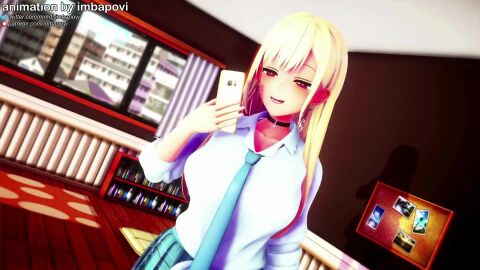 animated blimp full_body_inflation hose imbapovi inflation kitagawa_marin popping sound tagme video