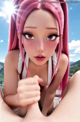 ai_generated athletic athletic_female beautiful blush blushing_at_viewer breasts collarbone cute cute_face eye_contact eyelashes female handjob kneeling kpop_demon_hunters long_eyelashes long_nails looking_at_viewer male_pov mastarblastar medium_breasts mira_(kpop_demon_hunters) perfect_body pink_eyes pink_hair popstar pov pov_eye_contact slim_waist slutty small_penis small_penis_adoration small_penis_humiliation smug smug_face smug_grin tagme video