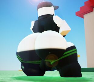 1boy 3d ass ass_cleavage ass_crack avewagetrashuwu backsack backview balls ballsack big_ass big_butt butt_crack fat_ass fat_butt gay hat huge_ass huge_butt male male_only roblox robloxian solo thick_ass thick_butt