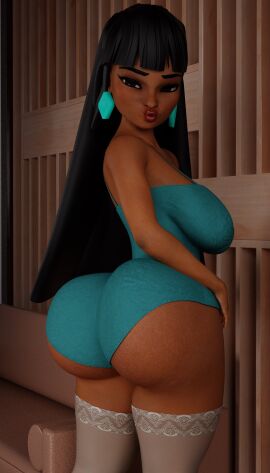 1girls 3d ass back_view big_ass black_hair bubble_ass bubble_butt chel chel_(the_road_to_el_dorado) dark-skinned_female dark_skin female female_only huge_ass latina presenting_hindquarters sean3dmagic solo the_road_to_el_dorado