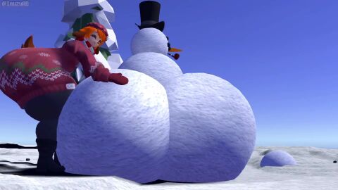 big_ass big_balls big_penis building christmas cum dick fat_ass fatass frostbite_3000 hat he's_getting_himself_a_frostbite_on_his_dick i_hate_taxes inuki_zu inuzu smack_those_balls smile smiling snow snowman sweater tagme the_divine_god_has_punished_me thick_thighs video