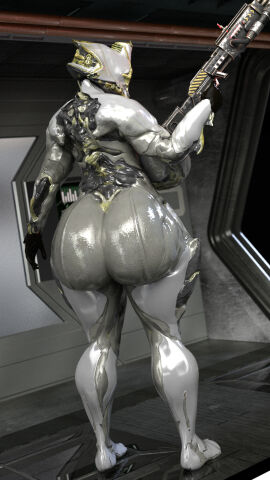 1girls 3d ass big_ass big_breasts big_hips breasts character_request excalibur_(warframe) excalibur_prime_(warframe) fat_ass female fully_clothed huge_breasts huge_hips latex mask masked masked_female prime_warframe renö rule_63 skin_tight solo spandex thick_thighs
