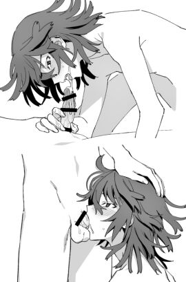 2boys balls bar_censor blush censored completely_nude cum cum_in_mouth fellatio greyscale hair_between_eyes hand_on_another's_head honosuke_(tns4b) koide_natsuno male male_focus monochrome multiple_boys multiple_males multiple_views mutou_tooru nude oral penis pretty_boy shiki_(novel) short_hair skinny solo_focus testicles yaoi