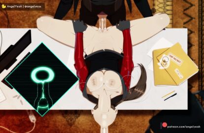 1girls 2boys ai:_the_somnium_files ai:_the_somnium_files_-_nirvana_initiative aiba_(ai:_the_somnium_files) angelyeah animated animated_gif artist_name balls balls_deep big_breasts big_penis black_gloves boss_[shizue_kuranushi] bottomless bottomless_female bouncing_breasts breasts breasts_out brown_hair cervical_contact cervix_kiss clitoral_hood clitoris clothed_sex cross_section dark_brown_hair deep_penetration deepthroat extension_cord face_fucking fellatio female fit fit_female fit_male folder from_above full_body functionally_nude_female gloves indoors internal_view irrumatio jiggle jiggling_breasts kaname_date lying male medium_breasts milf missionary_position mmf_threesome mostly_clothed multiple_penises on_back on_desk on_table patreon_username pen pencil penis penis_through_fly platform_missionary_position ponytail pounding pussy pussy_juice pussy_juice_on_penis rug sandwiched sex sexual_tension shirt_down spitroast spitroasting spread_legs straight thick threesome throat_bulge throat_fuck throat_swabbing thrusting thrusting_hard thrusting_into_mouth thrusting_into_pussy uncensored vaginal vaginal_penetration wet_pussy x-ray