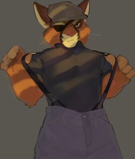 2024 4_fingers absurd_res anthro black_clothing black_suspenders black_sweater black_topwear bottomwear cheek_tuft claws clothed clothed_anthro clothed_male clothing domestic_cat eye_patch eyebrows eyewear facial_tuft felid feline felis finger_claws fingers front_view fur gay gay_male grey_background grey_bottomwear grey_clothing grey_eyes grey_hat grey_headwear grey_pants hat headgear headwear hi_res image_set kogito lackadaisy light lighting looking_at_viewer male male_anthro male_only mammal multicolored_body multicolored_fur no_visible_genitalia orange_body orange_ears orange_fur pants pink_nose rolled_up_sleeves simple_background snout solo suspenders suspenders_pull sweater tan_body tan_eyebrows tan_fur tan_inner_ear topwear tuft two-tone_body two-tone_fur viktor_vasko whiskers yaoi