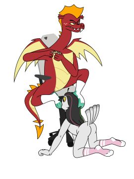 3:4 aaron_amethyst aaron_amethyst_(character) absurd_res all_fours alpha_channel anthro ass avian bird black_hair clothing dragon duo exclamation_point fangs feathers featureless_crotch feet foot_fetish foot_in_mouth foot_on_head foot_play footwear footwear_only freckles friendship_is_magic gaming gaming_chair garble_(mlp) hair hasbro hi_res horned_owl long_hair male male/male mostly_nude my_little_pony mythological_creature mythological_scalie mythology owl pink_clothing pink_footwear pink_socks purple_eyes red_body scalie shocked snowy_owl sock_fetish socks socks_only teeth transparent_background true_owl white_body white_feathers wings