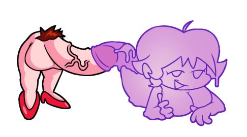 2d_(artwork) after_ejaculation balls brown_hair bush condom condom_transformation cum cum_monster cursed_image freak_anon_(artist) friday_night_funkin futanari girlfriend_(friday_night_funkin) high_heels hyper intersex latex laying_down legs monophallia naked newgrounds penis penis_transformation pubic_hair red_heels sentient shaded transformation unusual_anatomy unusual_anatomy_placement unusual_genitalia_placement unusual_penis_placement used_condom what