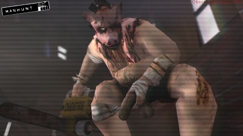 3d balls big_penis blood_on_face chainsaw fat foreskin holding_penis human humanoid humanoid_penis imminent_rape male male_only manhunt mask masked masked_male obese obsceneeighteensfm penis piggsy rockstar_games saggy_balls standing uncircumcised uncut video_game