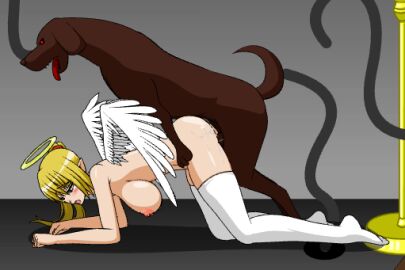 1girls ahe_gao angel angel_girl angel_girl_x angel_wings animated aura big_breasts blonde_hair blue_eyes blush bouncing_breasts breasts canine clenched_teeth cum cum_in_pussy cum_inside cum_spurt doggy_style feathered_wings female forced_presentation from_behind from_behind_position functionally_nude halo hourglass_figure koooon_soft koooon_soft_angel_girl legwear legwear_only looking_pleasured monster monster_rape nude on_all_fours open_mouth pink_nipples pointy_ears ponytail pussy pussy_juice pussy_juice_trail restrained rough_sex squirt squirting taken_from_behind tongue tongue_out vaginal_penetration vaginal_sex white_legwear wings zoophilia