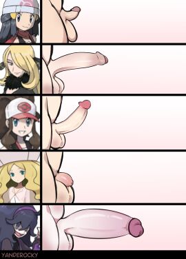 5futas absurd_res artist_name balls balls_bigger_than_penis big_penis blonde_hair brown_hair caitlin_(pokemon) chart creatures_(company) cynthia_(pokemon) dark_hair dawn_(pokemon) erection foreskin futa_only futanari game_freak hex_maniac hi_res hilda_(pokemon) intersex micropenis nintendo npc_trainer penis penis_chart penis_comparison penis_focus penis_size_chart penis_size_comparison penis_size_comparison_meme penis_size_difference pokemon pokemon_bw pokemon_champion pokemon_dppt pokemon_xy size_chart size_comparison testicles uncensored uncircumcised yanderocky