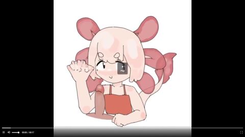 2d 2d_animation amphibian animated axolotl_girl axolotl_humanoid cum cute embarrassed female hand_on_penis male/female nahuib no_sound penis penis_out precum tagme tweened video