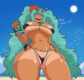 1girls ass big_ass big_breasts big_thighs bikini brazil brazilian brazilian_female brazilian_miku breasts cyan_eyes cyan_hair female female_only gigantic_ass gigantic_thighs hatsune_miku huge_ass huge_breasts huge_thighs latin_american_hatsune_miku_(meme) long_hair looking_at_viewer pussy ravage41 solo tagme tan tan_body thick_hips thick_thighs thighs twintails vocaloid waist_beads