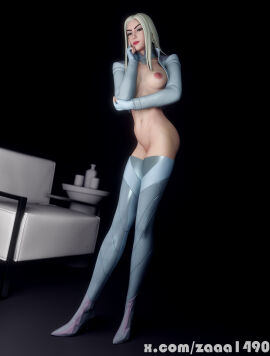 1girls 3d blender_(software) breasts emma_frost emma_frost_(fortnite) female female_only fortnite fortnite:_battle_royale high_heels looking_at_viewer marvel marvel_comics naked naked_female naked_footwear nipples nude nude_female pose posing standing white_hair x-men zaaa1490