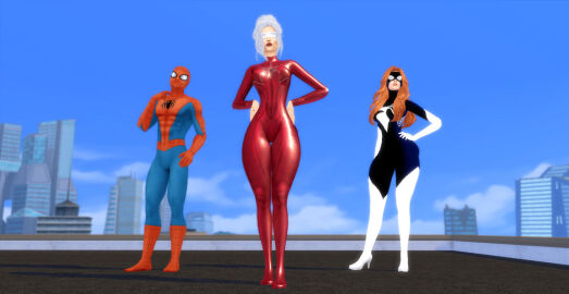 1boy 2girls 3d ass big_ass big_breasts bottom_heavy breasts bust busty cassandra_webb chest curvaceous curvy curvy_figure female female_focus hero heroine high_heels hips hourglass_figure huge_ass huge_breasts human julia_carpenter large_ass large_breasts legs light-skinned_female light-skinned_male light_skin madame_web male male/female marvel marvel_comics mature mature_female peter_parker pof3445 slim_waist spider-man spider-man_(series) spider-woman straight superhero superheroine the_sims the_sims_4 thick thick_hips thick_legs thick_thighs thighs top_heavy voluptuous waist wide_hips