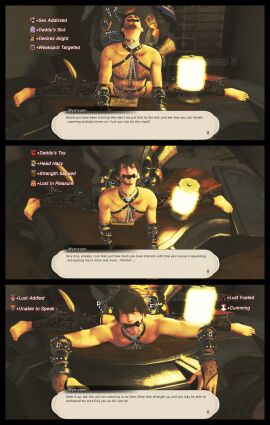 3d english_text final_fantasy_xiv male spread_legs warrior warrior_of_light_(ff14) warrior_of_light_(final_fantasy_xiv) wyrnzoen yaoi