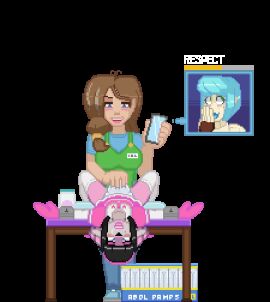 ? abdl animated anthro anthro_on_human apron baby_clothes black_hair blue_eyes blue_lipstick blush bound bound_arms bound_to_table brown_hair cellphone diaper diaper_fetish diapers doggie_bones drooling embarrassed female female_dominating_male femboy fingerless_gloves fox furry gif girly gloves goth green_eyes handjob happy_heart_panic heart human human_on_anthro lock lying lying_on_back makeup male male/female mole_(marking) on_back on_table pants pink_lipstick pixel_art recording rubbing rubbing_diaper sam_(doggie_bones) shirt shoes sissy smile speech_bubble standing stockings submissive_male transparent_background trap video_call whispy