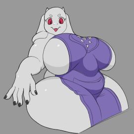 breasts featureless_breasts female furry nerobero0 toriel undertale voluptuous_female
