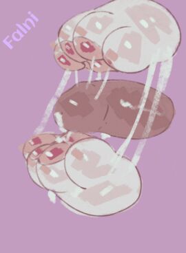 2d_animation ambiguous_gender animated disembodied_penis duo falni feet foot_fetish foot_play footjob frame_by_frame genitals male paws penis sex