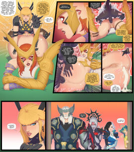 1futa 2girls aldrif_odinsdottir anal anal_sex angela_(marvel) angela_(marvel_rivals) armor asgardian ass_grab athletic athletic_female big_ass big_sub blackhornetcomic blonde_female blonde_futa blonde_hair cleavage clothed comic_page cum cum_in_ass cum_in_pussy cum_inside darkchylde darkchylde_(marvel_rivals) demon digital_media_(artwork) dirty_talk dressed eager futanari goddess hairy_pussy height_difference hela hela_(marvel_rivals) hi_res huge_ass luna_snow luna_snow_(marvel_rivals) magik_(illyana_rasputin) magik_(marvel_rivals) mantis_(marvel) mantis_(marvel_rivals) marvel marvel_comics marvel_rivals muscular muscular_female orange_hair pussy pussy_juice pussy_juice_drip red_hair redhead_female rough rough_anal rough_sex size_difference slap small_dom small_dom_big_sub speech speech_bubble sweating sweating_profusely tattoo thick_thighs thor_(marvel) thor_(marvel_rivals) x-men