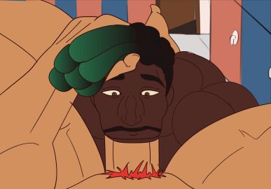 2d 2d_animation animated balls bara beard big_balls big_penis blowjob blush dark-skinned_male dark_skin erection first_person_view gay gay_blowjob heartsteel_k'sante heartsteel_series heartsteel_sett k'sante league_of_legends male male/male male_only masculine_male muscular muscular_male oral oral_sex penis pov pov_blowjob pov_crotch pov_male riot_games sett shocked yaoi