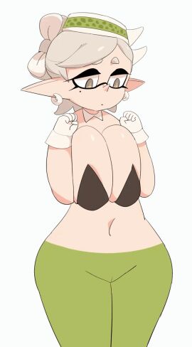 1girls animated big_breasts bouncing_breasts breast_squish breasts female huge_breasts large_breasts marie_(splatoon) nintendo splatoon splatoon_(series) tagme tentacle_hair wide_hips yuta_agc