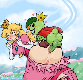anal caterpillar dubious_consent furry furry_male interspecies nintendo non-human prince_florian_(mario) princess_peach ripped_clothing ripped_dress royalty shonen_glazing_(artist) small_dom_big_sub small_male super_mario_bros. super_mario_bros._wonder surprise_buttsex