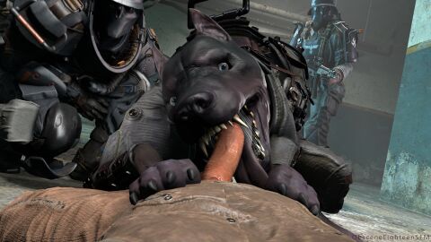 1boy 1dog 3d aggressive ambiguous_gender ambiguous_penetrated armor being_watched big_penis bj_blazkowicz black_body black_fur blue_eyes bodily_fluids canid canine canis clothing cum cum_drip cum_in_mouth cum_inside digital_media_(artwork) dobermann domestic_dog dripping erection excessive_saliva eye_contact fangs fellatio feral feral_penetrated first_person_view fur gay genital_danger_play genital_fluids genitals group gun headgear helmet hi_res human human_on_feral human_penetrating human_penetrating_feral humanoid_genitalia humanoid_penis interspecies kampfhund looking_at_another looking_at_viewer lying male male/ambiguous male/male male_on_feral male_penetrating male_penetrating_ambiguous mammal mask obsceneeighteensfm on_back open_mouth oral oral_penetration paws penetration penile penis penis_on_tongue pinned pinning_down pinscher pov_blowjob ranged_weapon saliva sex submachine_gun teeth tongue tongue_out weapon wolfenstein zoophilia