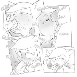 2024 anthro balls big_eyes big_penis biped black_and_white blazer blowjob blush blush_lines bodily_fluids cartoon_network clothed clothed/nude clothed_anthro clothed_male clothed_sex clothing cum cum_on_face cum_on_penis cum_splatter cum_string dbaru digital_drawing_(artwork) digital_media_(artwork) domestic_cat erection eye_roll eyebrows eyelashes eyes_mostly_closed face_fucking felid feline felis fellatio femboy full-face_blush genital_fluids genitals glans glistening glistening_genitalia glistening_glans glistening_penis gluck group hair half-closed_eyes heavy_blush hi_res high-angle_view humanoid_genitalia humanoid_penis irrumatio long_eyelashes looking_back looking_pleasured male male/male male_penetrated male_penetrating male_penetrating_male mammal monochrome motion_lines motion_outline multiple_images narrowed_eyes nude nude_male ok_k.o.!_let's_be_heroes open_mouth oral oral_penetration penetration penile penis penis_in_mouth prick_ears purrcival sex short_hair side_view slurping smack_(sound_effect) sound_effects sweat thin_eyebrows three-quarter_view tongue tongue_out tongue_out_blowjob trio