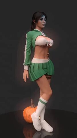 3d busty female female_focus female_only full_body halloween halloween_costume hourglass_figure lara_croft lara_croft_(survivor) tagme tomb_raider tomb_raider_(survivor) video wide_hips wildeerstudio