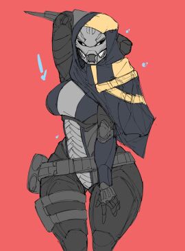 1girls big_breasts breasts bungie cape clothed clothing color dare_to_exist destiny_(game) destiny_2 exo exo_stranger female female_focus female_only hi_res large_breasts looking_at_viewer robot robot_girl solo solo_female tagme thick_thighs white_eyes