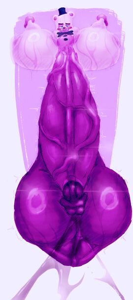 absurd_res anthro ass balls bear big_balls big_butt big_penis blue_eyes bodily_fluids bow_tie clenched_teeth cum digital_creature digital_drawing_(artwork) digital_media_(artwork) furry genital_fluids genitals glistening glistening_body helpy helpy_(fnaf) hi_res huge_balls huge_butt huge_cock hyper hyper_balls hyper_genitalia hyper_penis leaking_cum lumiink male mammal multicolored_body penis presenting presenting_penis purple_body slightly_chubby solo spread_legs spreading sweat sweatdrop sweaty_balls sweaty_butt sweaty_face sweaty_genitalia sweaty_legs sweaty_thighs teeth thick_thighs throbbing throbbing_balls throbbing_penis two-tone_body vein veiny_penis
